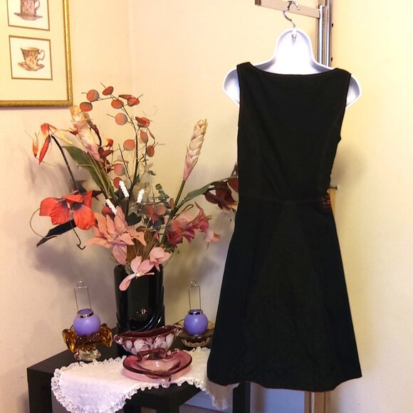 NWT DOLCEZZA Women's Unique Designed Quality Black Summer Dress  Size S 6 - Picture 9 of 9